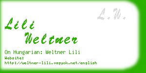 lili weltner business card